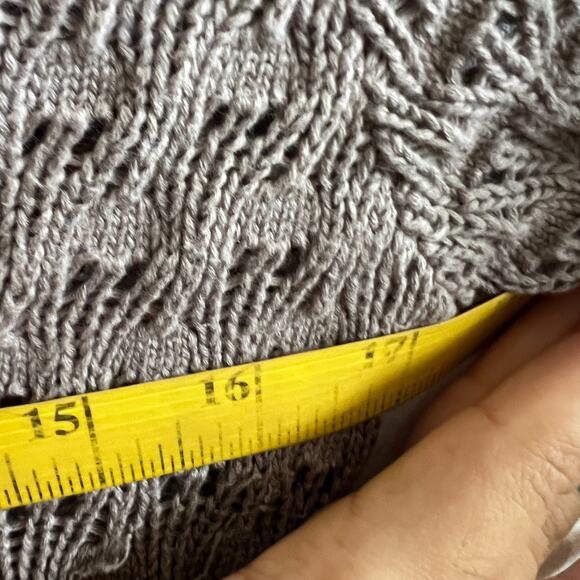 Vintage Brown Crochet Short Sleeve Cardigan Y2K Boho Cottagecore Retro XS - Picture 5 of 5